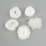Pendant Agate slice druzy 18x16mm +/-, length 20mm +/-, assorted sizes, silver-toned metal