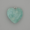 Pendant Amazonite faceted heart 20x20 mm+