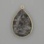 Pendant ioperlite in a gold-colored metal setting 36x26 mm+