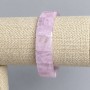 Kunzite bracelet, smooth strand, 16x12 mm, 5mm+-, length 18 cm +- stretch