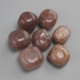 Natural stone Strawberry quartz, diameter 22-25x1-23mm +- (package 100 g) processed nuggets without a hole