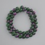 Zoisite beads, smooth round bead, diameter 8.5 mm (+/-), length 38 cm (+/-) on a thread