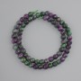Zoisite beads, faceted round bead, diameter 6mm ±, length 39cm ± on a thread