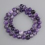 Amethyst beads, smooth round bead, diameter 10mm+/-, length 39cm+/- on a string