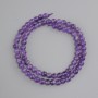 Amethyst beads, smooth ball, diameter 6mm +-, length 39cm +-, on a string