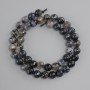 Agate Beads Dragon Veins Faceted Bead Ball, diameter 8mm±, length 36cm± on a string
