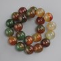 Beads Brazilian Agate smooth round bead, diameter 18mm +/-, length 38cm +/- on a thread