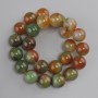 Agate beads Brazilian Agate smooth round bead, diameter 16mm ±, length 38cm ± on a thread