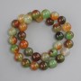 Beads Brazilian Agate smooth round bead, diameter 12 mm ±, length 38 cm ± on a cord