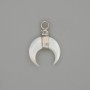 Moon pendant Mother-of-pearl, diameter 14mm+-, length 20mm+-
