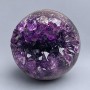 Amethyst natural stone souvenir ball with geode, diameter 66 mm ±, weight 312 g
