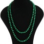 Malachite (Pressed) Necklace, Round Beads 8mm, Length 120(+/-)cm