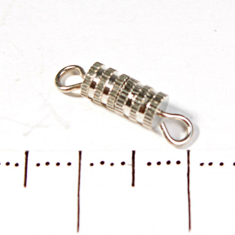 Locking (screw) clasp for beads and bracelets, pack of 15