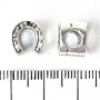Findings Bead Pandora Horseshoe 9x10mm, Diameter 5mm, 20g Pack +/- 9pcs