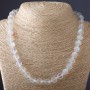 Necklace "Opal Glass" White Matte, 10mm diameter