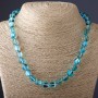 Necklace "Opal Glass" Light Blue, 10mm diameter