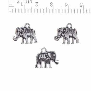 Elephant Pendant Finding, 1.5cm, Pack 20g +/-19pcs