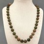Heliotrope Jasper Necklace, 10mm Bead, 45cm