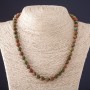 Bloodstone Jasper Necklace, 8mm Beads, 45cm
