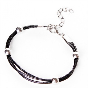 (18cm) Women's bracelet, soft, with metal elements and a comfortable clasp