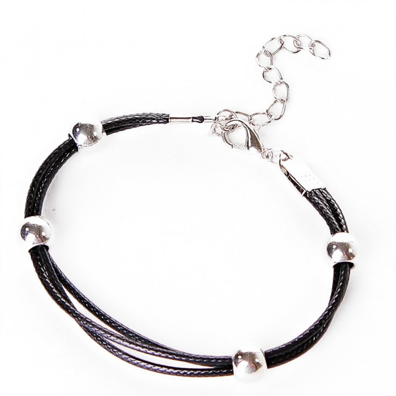 (18cm) Women's bracelet, soft, with metal elements and a comfortable clasp