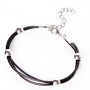 (18cm) Women's bracelet, soft, with metal elements and a comfortable clasp