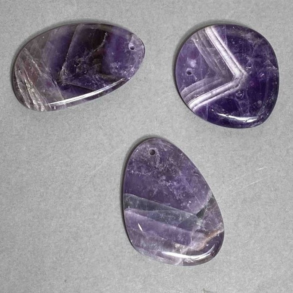 Amethyst Pendant, 38-58x27-36mm +/-, Assorted Sizes (Natural Variations)
