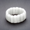 Cat's Eye Bracelet on Elastic Band, Pearl "Link" Color 25x11mm