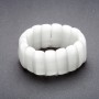 Cat's Eye Bracelet on Elastic Band, Pearl "Link" Color 25x11mm