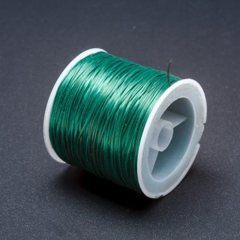 Craft Elastic Cord Bobbin, Green, 30m+ Length