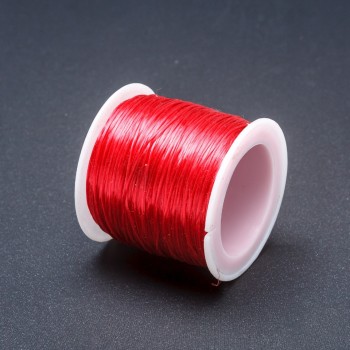 Craft Elastic Cord Bobbin, Red, 30m+ Length