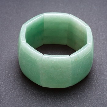 Elite Jade Bracelet, Elastic, Rectangular Link, 4x2.8cm