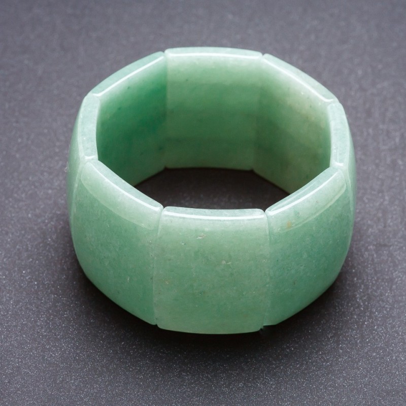 Elite Jade Bracelet, Elastic, Rectangular Link, 4x2.8cm