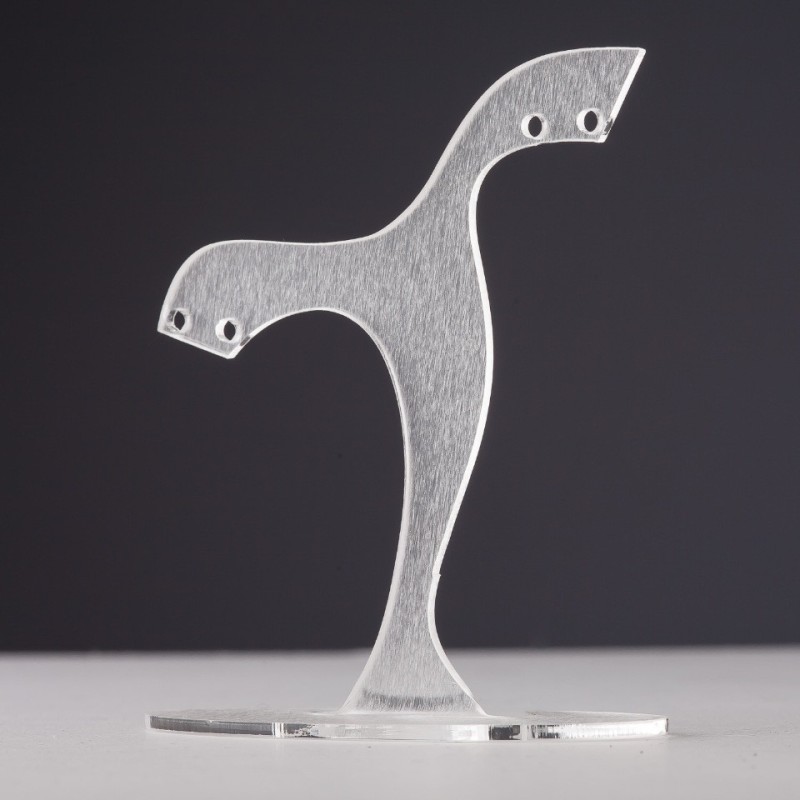 Earring Stand, White Matte Plastic, 8cm Height