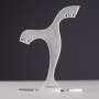 Earring Stand, White Matte Plastic, 8cm Height