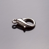 Price per Pack/10 pcs. Lobster Clasp 1.4x0.8 cm, Gray Metal