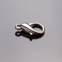 Price per Pack/10 pcs. Lobster Clasp 1.4x0.8 cm, Gray Metal