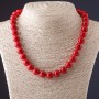 Coral (Pressed) Necklace, Smooth Bead 12.5mm+/-, 45cm+