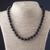 Sun Obsidian Necklace, Smooth Bead, 10mm Diameter, 45cm Length