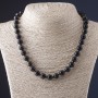 Sun Obsidian Necklace, Smooth Bead, 10mm Diameter, 45cm Length