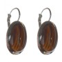 Clearance. (25 mm) Women's Tiger Eye gemstone earrings