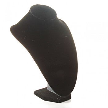 Black Velvet Necklace Bust Display Stand, Medium (25/15 cm)