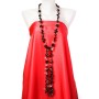 Transformer Necklace-Belt "Agate" (Imitation), Czech Glass, Murano Glass, Length 150cm