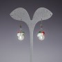 Dangle Earrings "Pearl" (imitation), length 4.5 cm