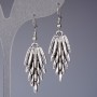 Hedgehog Earrings, Silver-Tone, Length 5cm