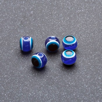 Finding Bead Nazar Eye Blue, diameter 5mm pack 85pcs 7g