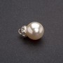 Findings Pearl Pendant with Rondelle, 12mm, Pack of 10