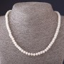 White Coral Necklace “Disc” Cross-Drilled, 45cm Length, 4x6mm