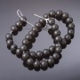 Shungite Beads, Smooth Round on Thread (Synthetic), Diameter 10mm, Length 37cm