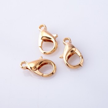 Price per pack /10pcs. Lobster Clasp, color "gold", 14mm
